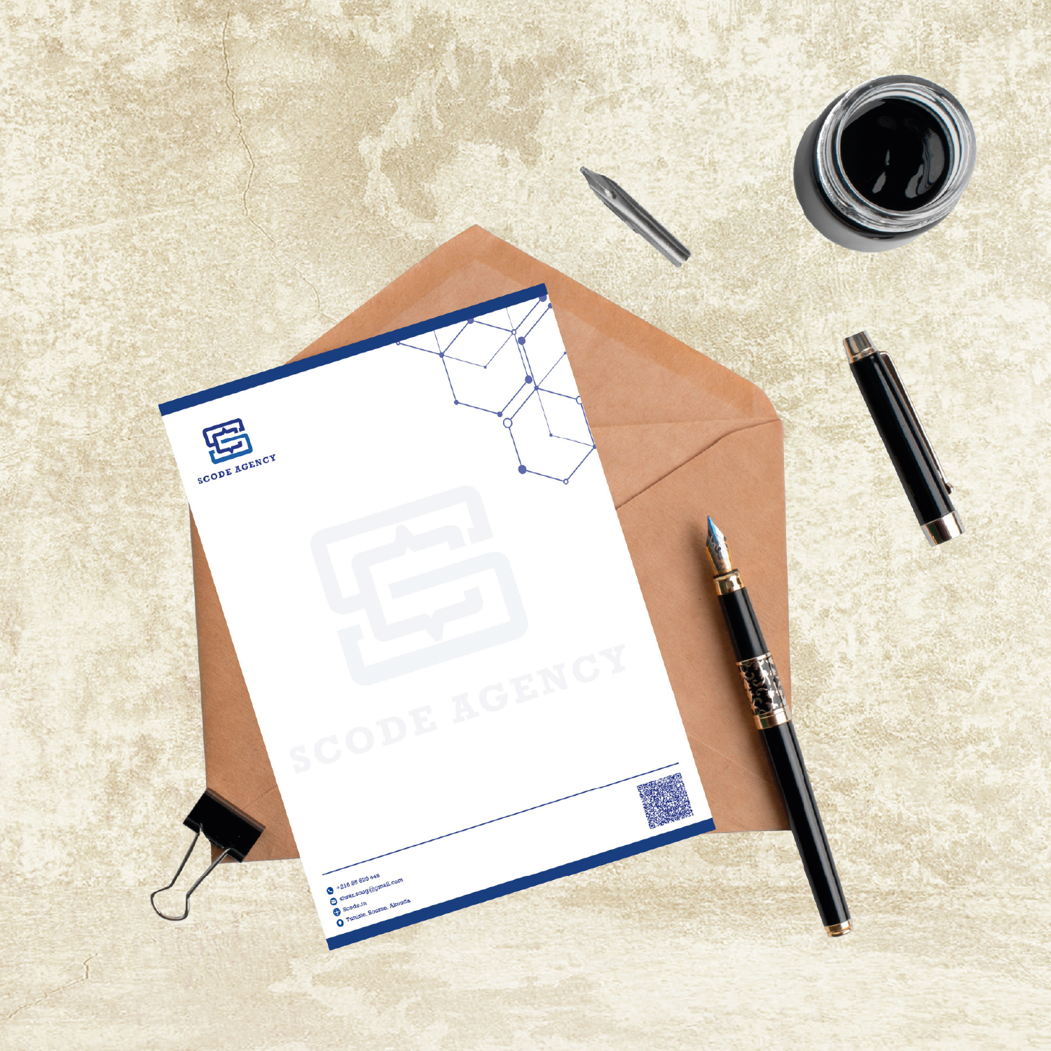 SCODE AGENCY papier en tete